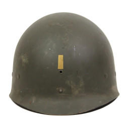 Casque M1, pattes fixes, 2nd Lieutenant, liner WESTINGHOUSE, modèle de transition