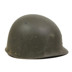 Casque M1, pattes fixes, 2nd Lieutenant, liner WESTINGHOUSE, modèle de transition