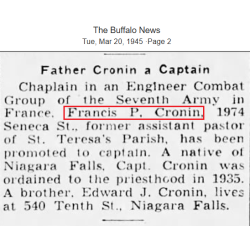 Grouping, Cpt. Francis Cronin, Chaplain, ETO