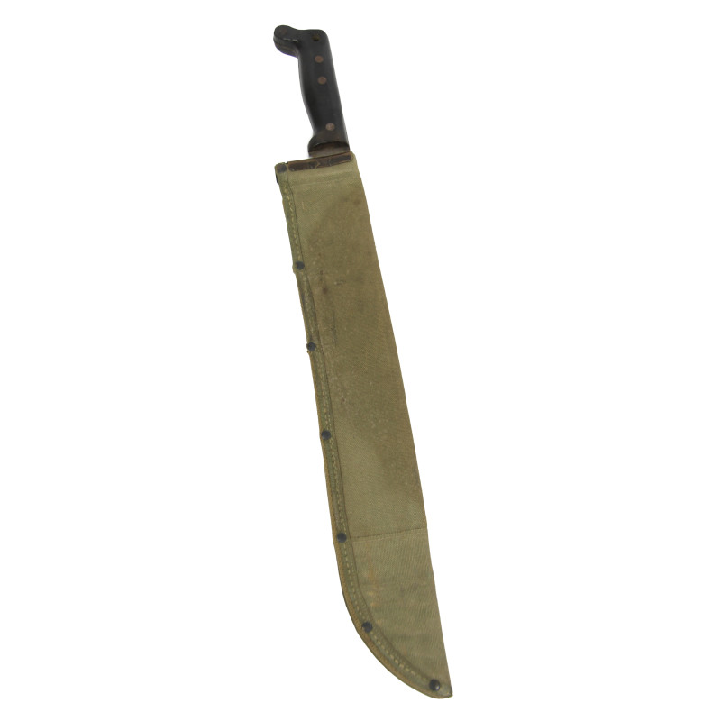 Machete, M-1942, COLLINS & CO., Legitimus, 1944, with Canvas Scabbard, Normandy