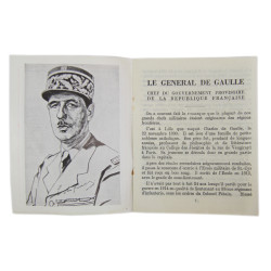 Booklet, Le Général de Gaulle, chef du gouvernement provisoire de la République française