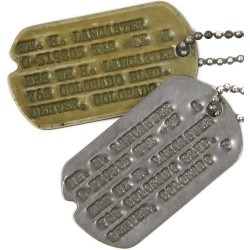 Dog Tags, Maj. William Lancaster, USAAF