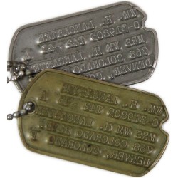 Dog Tags, Maj. William Lancaster, USAAF