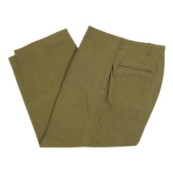 Trousers, Wool Serge, OD, 36 x 29, Pvt. Arthur Marsigli