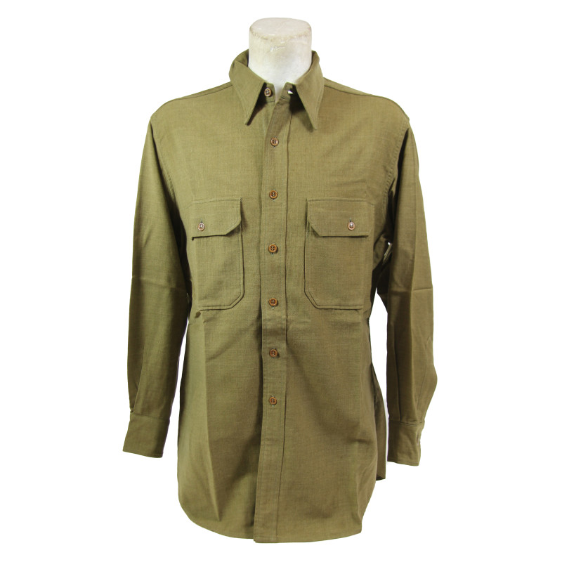 Chemise moutarde, US Army, taille 16 x 33