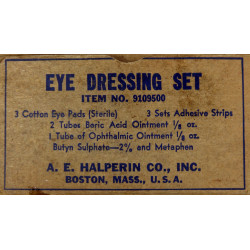 Kit de soins oculaires, A.E. HALPERIN CO., INC., Item No. 9109500, complet