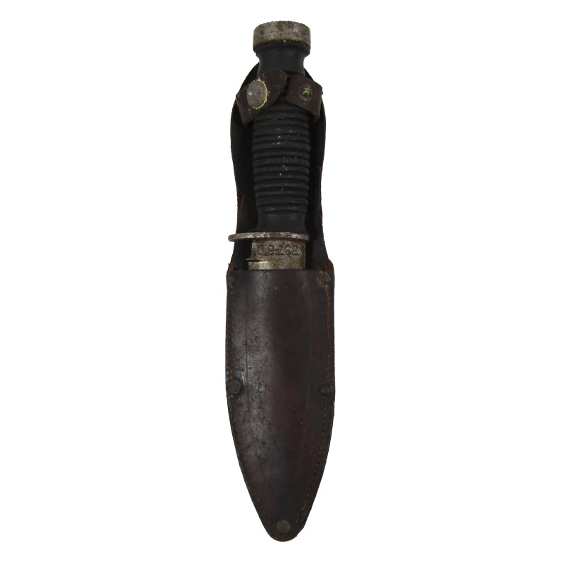 Knife, Fighting, 337-6"Q, CASE, with Leather Scabbard, Normandy