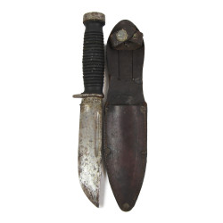 Knife, Fighting, 337-6"Q, CASE, with Leather Scabbard, Normandy