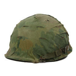 Helmet, M1, Complete, with Camouflage Cover, USMC, Vietnam