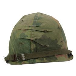 Helmet, M1, Complete, with Camouflage Cover, USMC, Vietnam