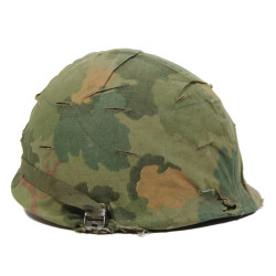 Helmet, M1, Complete, with Camouflage Cover, USMC, Vietnam