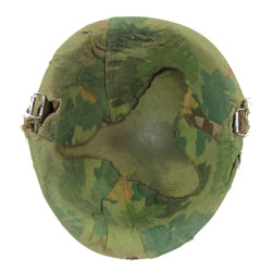 Helmet, M1, Complete, with Camouflage Cover, USMC, Vietnam