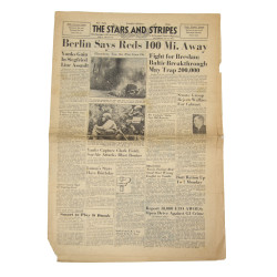 Newspaper, The Stars and Stripes, January 27, 1945, 'Berlin Says Reds 100 Mi. Away'