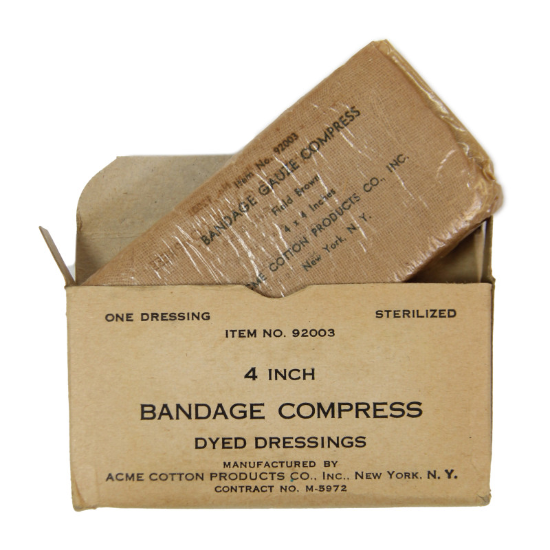 Compress, Bandage, ACME COTTON PRODUCTS CO., INC., 4-Inch, Item No. 92003