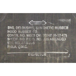 Bag, Delousing, HOOD RUBBER CO., 1943