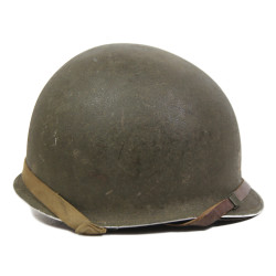 Helmet, M1, Fixed Loops, Captain, FIRESTONE Liner, Camouflaged, Green A Washers