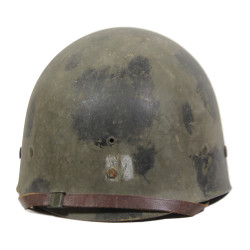 Helmet, M1, Fixed Loops, Captain, FIRESTONE Liner, Camouflaged, Green A Washers