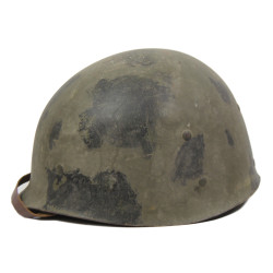 Helmet, M1, Fixed Loops, Captain, FIRESTONE Liner, Camouflaged, Green A Washers