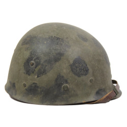 Helmet, M1, Fixed Loops, Captain, FIRESTONE Liner, Camouflaged, Green A Washers