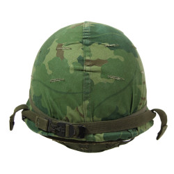 Helmet, M1, Parachutist's, Complete, with Camouflage Cover, 1970-1973, Vietnam