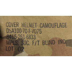 Helmet, M1, Parachutist's, Complete, with Camouflage Cover, 1970-1973, Vietnam