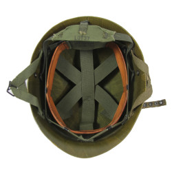 Helmet, M1, Parachutist's, Complete, with Camouflage Cover, 1970-1973, Vietnam