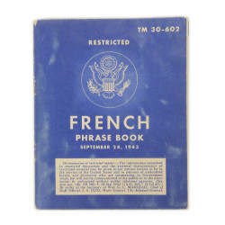 Booklet, French Phrase Book, TM 30-602, 1944