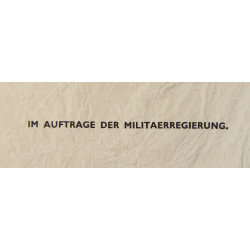 Affiche, Military Government - Germany, Supreme Commander's Area of Control