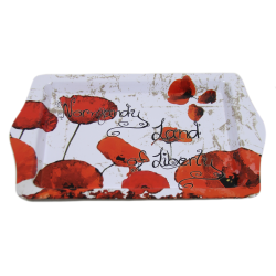 Tray, Metal, Poppies