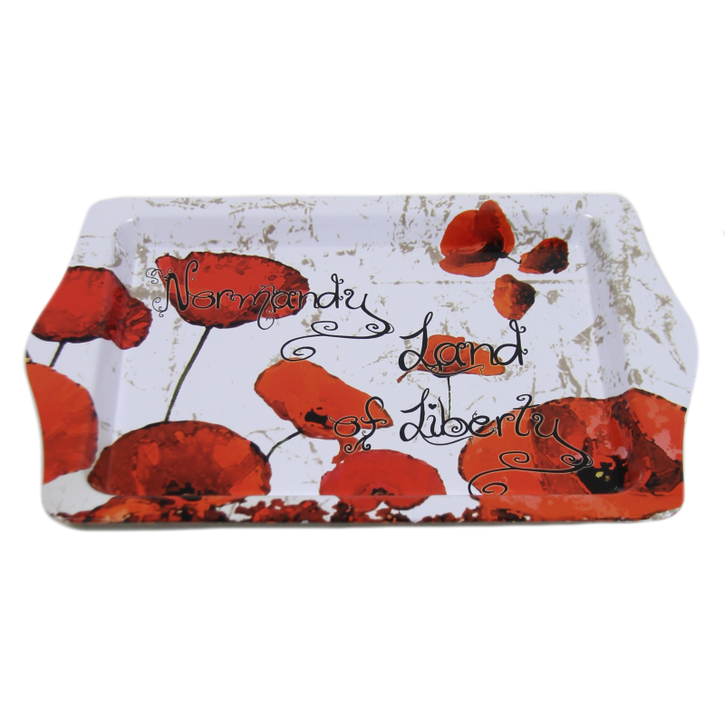 Tray, Metal, Poppies