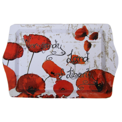 Tray, Metal, Poppies