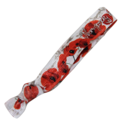 Bracelet en élastique, Coquelicots