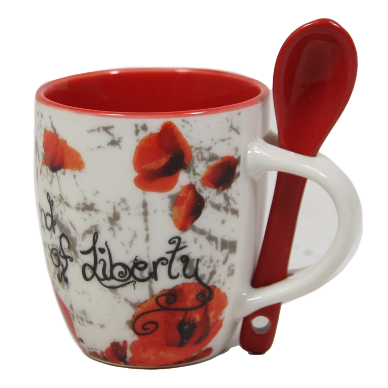 Tasse à café, Coquelicot