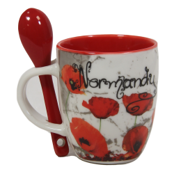 Tasse à café, Coquelicot