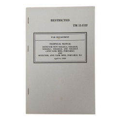 Manual, Technical, TM 11-1122, DETECTOR SETS SCR-625, 1945