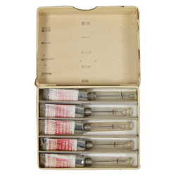 Boîte de 5 syrettes de morphine, USAMD, Item No. 9115500, 1942