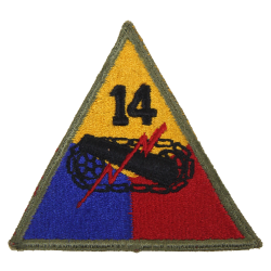 Insigne, 14th Armored Division, frontière franco-italienne, Vosges, Alsace, Ardennes