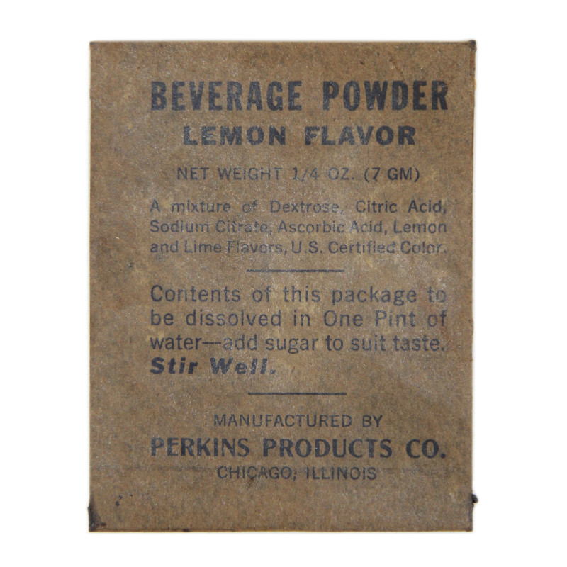 Sachet, Beverage Powder, Lemon Flavor, Ration