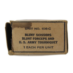 Kit, garrot, ciseaux et pince, US Army, Unit No. 108-C, DAVIS EMERGENCY EQUIPMENT CO., INC.