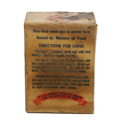 Box, Pure Dried Whole Eggs, U.S.A. Product, British Ministry of Food