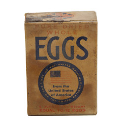 Boîte d'œufs déshydratés, U.S.A. Product, British Ministry of Food