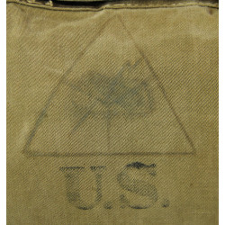 Bag, Field, M-1936, ATLANTIC PRODUCTS CORP. 1941, T/5 Robert Neuenkirch, Serv. Co., 13th Inf. Regt., 8th Infantry Division, ETO