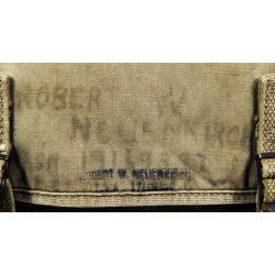 Bag, Field, M-1936, ATLANTIC PRODUCTS CORP. 1941, T/5 Robert Neuenkirch, Serv. Co., 13th Inf. Regt., 8th Infantry Division, ETO