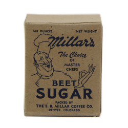 Boîte de sucre en poudre, THE E.B. MILLAR COFFEE CO., ration, pleine