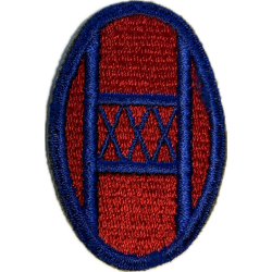 Insigne, 30th Infantry Division, dos vert, 1943