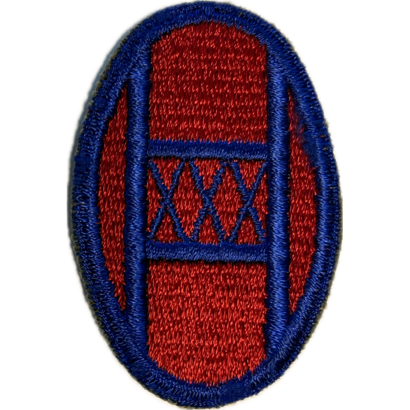 Insigne, 30th Infantry Division, dos vert, 1943