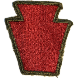 Insigne, 28th Infantry Division, bord vert, dos vert, 1943