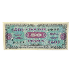 Banknote, Invasion Money, 50 Francs, 1944, 2nd Issue