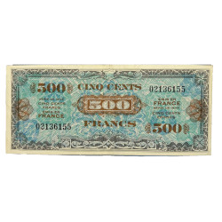 Billet drapeau (billet d'invasion), 500 francs, 1944