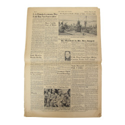 Newspaper, The Stars and Stripes, March 26, 1945, 'Yanks Gain 27 Mi. East of Rhine'